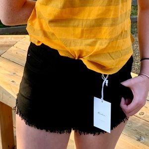 NEW KanCan Cutoff Black Wash Shorts